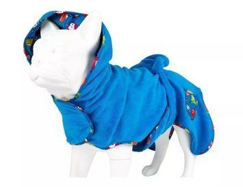 Max & Molly Bath Robe 40cm - Little Monster/S - Макс та Молли Халат 40 см - Маленький монстр, розмір S 183091 фото
