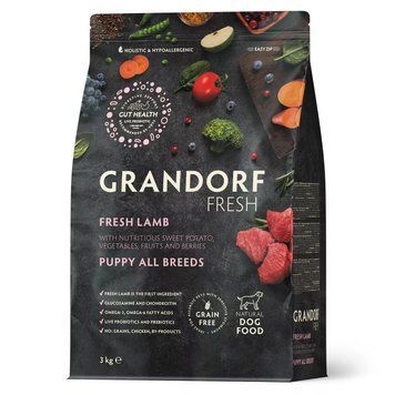 GD FRESH PUPPIES LAMB & SWEET POTATO 3 KG/Грандорф фреш ягня та батат для цуценят усіх порід, 3 кг 91803 фото