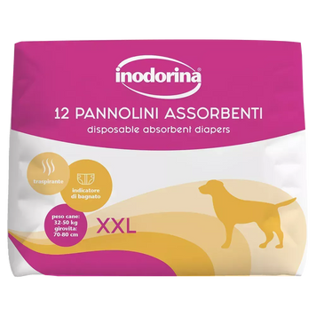 Inodorina Pannolini XXL 12pz/ Інодорина пізгузки для тварин розмір XXL, 12шт 250.0100.006 фото