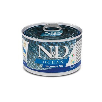 Вологий корм Farmina N&D Grain Free Ocean Salmon&Cod Adult Mini для собак дрібних порідз лососем та тріскою 140 г LP LP178937 фото