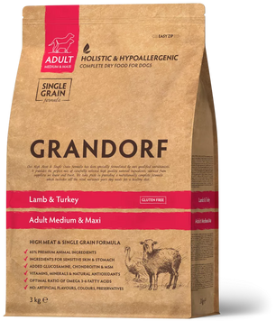 GD Dog Medium & Maxi Lamb & Turkey 3 кг/ Грандорф ягня та індичка для середніх та крупних порід 3 кг 94103 фото